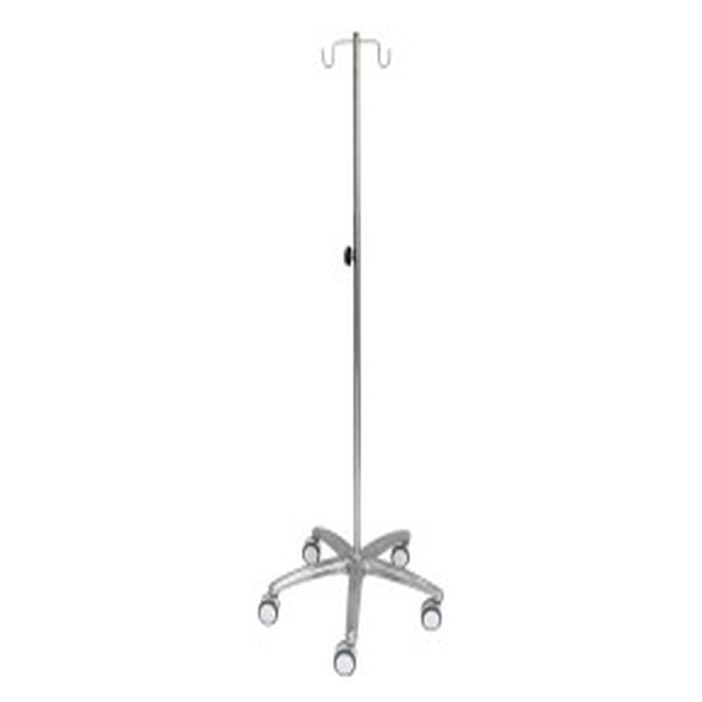 IV Pole, Mobile, with 2 Outside Hooks, Juvo