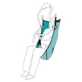 Sling, Pivot Keyhole Clip, with Head Support, Extra Small