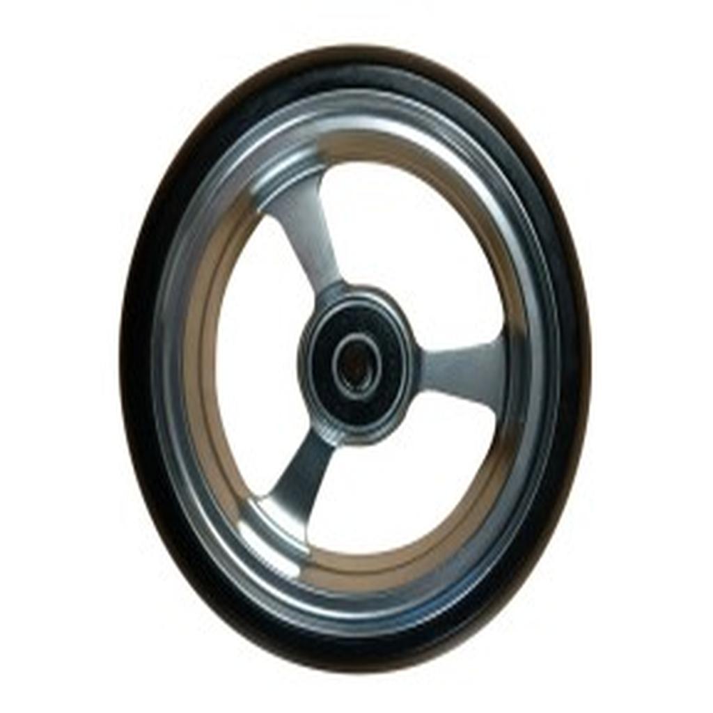 Castor Wheel, Front, 100mm (4in.), Black, 3 Spoke, Quickie, to suit Q7 Manual Wheelchair