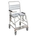 Shower Commode, Attendant Propelled, Sliding Footplate, 660mm, Juvo, Xtra Care Plus (SWL 400kg)