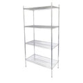Wire Shelving, 610 x 1220 x 1800mm, Chrome, 5 Shelves, without Castors, Unicare