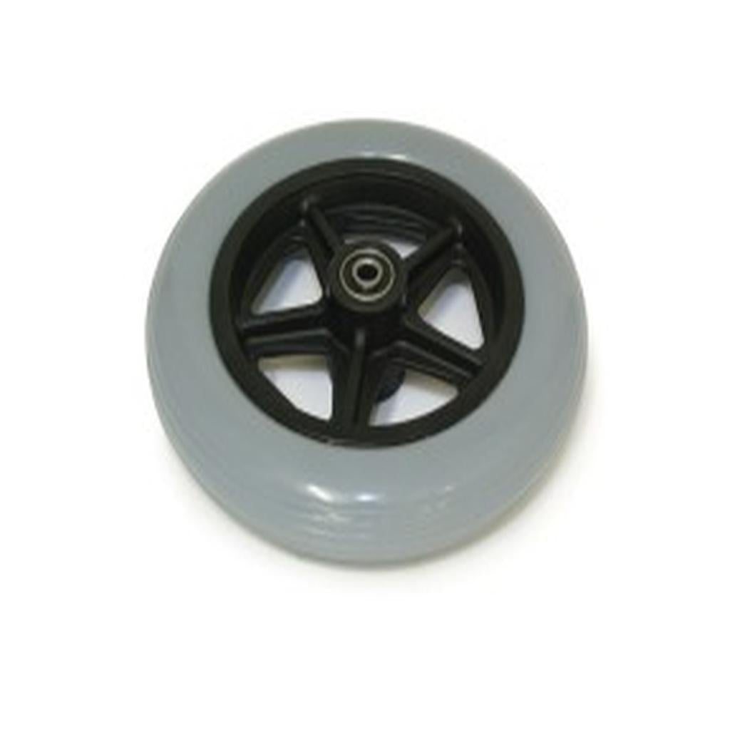 Castor Wheel, Ansa, PU, with Bearings, 175mm (7in.) x 30mm (1 1/4in.), Grey