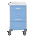 Difficult Intubation Cart, 5 Drawer (4x 125mm, 1x 250mm), White, UniCart