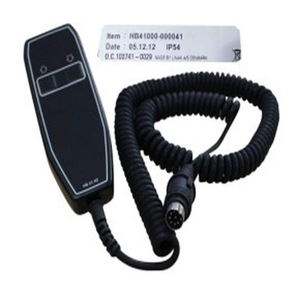 Handset, 2 Button, Black, 8 Pin DIN (Round) Plug, Linak HB40