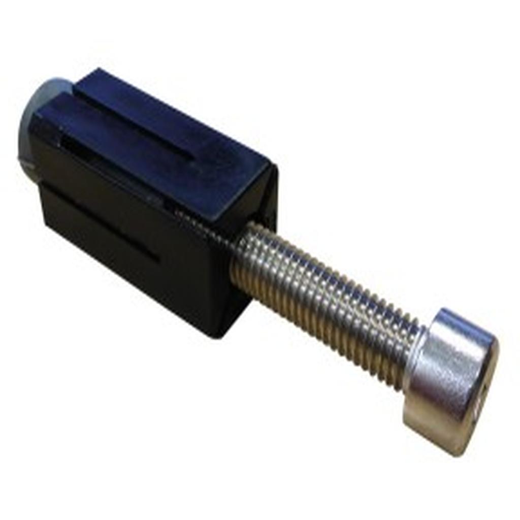 Pintle, Square, 22mm (1in.), Plastic, Black, with M10 x 90mm Cylinder Bolt, Blyth