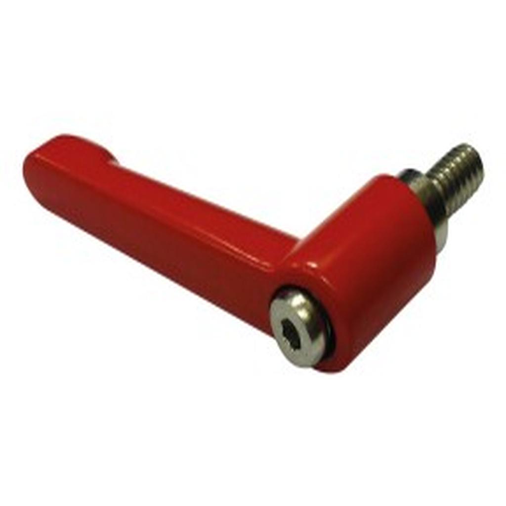 Legrest Release Lever, Stainless Steel, Red, Kcare, to suit Shower Commode Swing Away Legrest