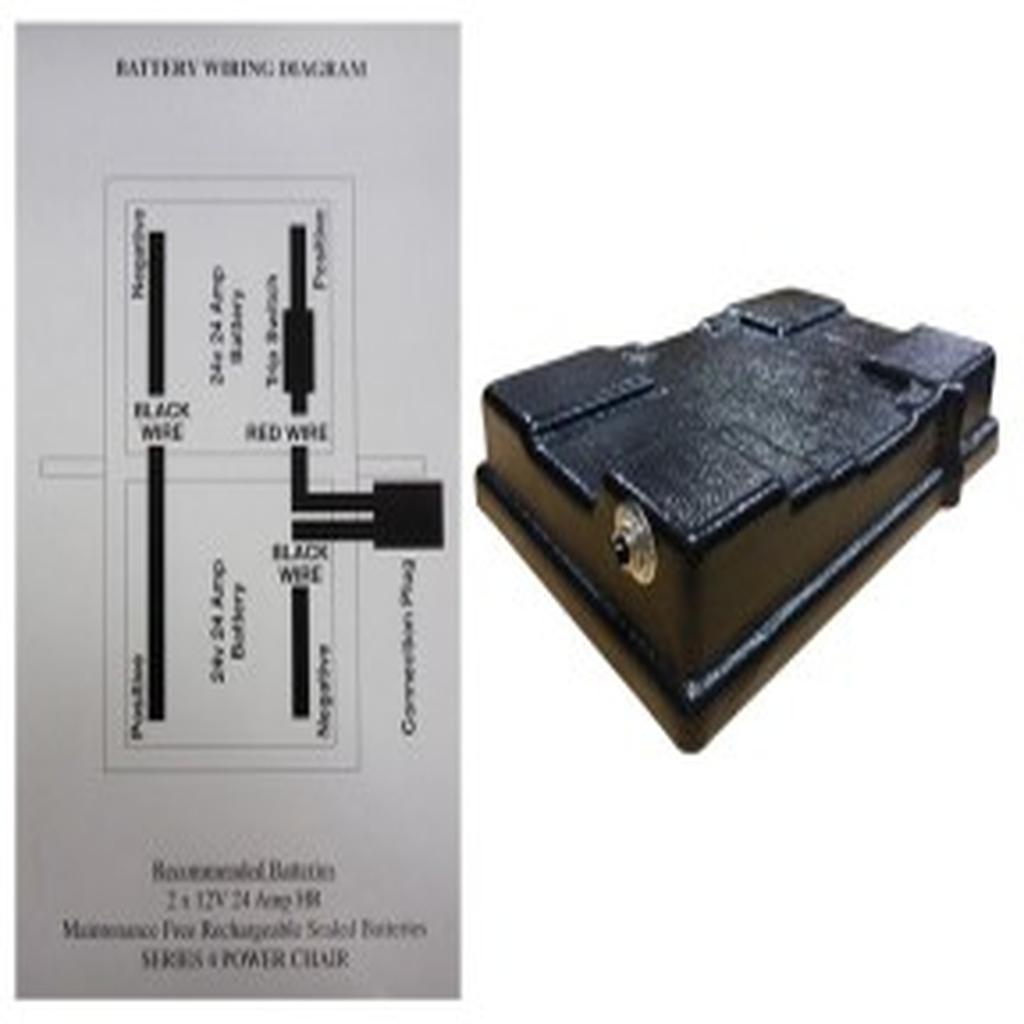 Cover, Battery Box, 24AMP, Plastic, Black, with 35AMP Circuit Breaker, Glide, to suit Glide Series 4 Power Chair