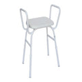 Shower Stool, Padded Seat, with Arms (SWL 175kg)