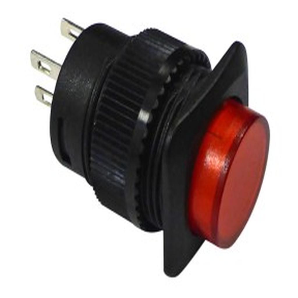 Switch, Push, 1.5AMP, Red, Illuminated, Unimove, to suit Unimove Powered Wheel Set