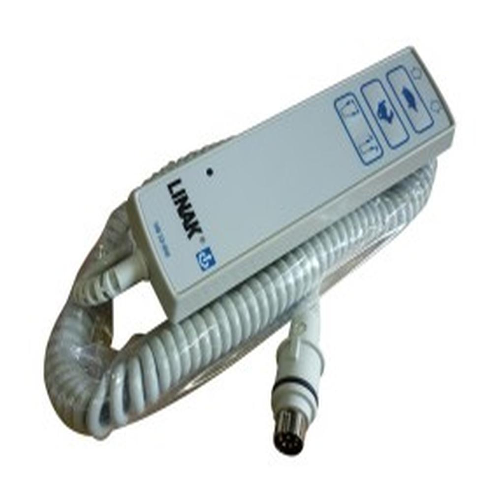 Handset, 6 Button, Grey, 8 Pin DIN (Round) Plug, Linak HB50