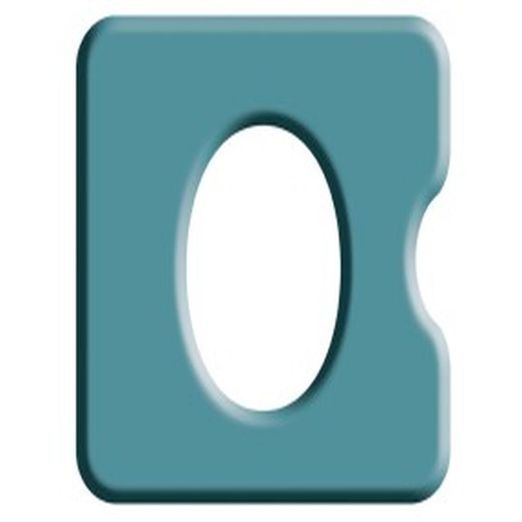 Commode Seat, Pressure Care, 410mm (16in.), Closed Front, Narrow Aperture, with Right Indent, Juvo