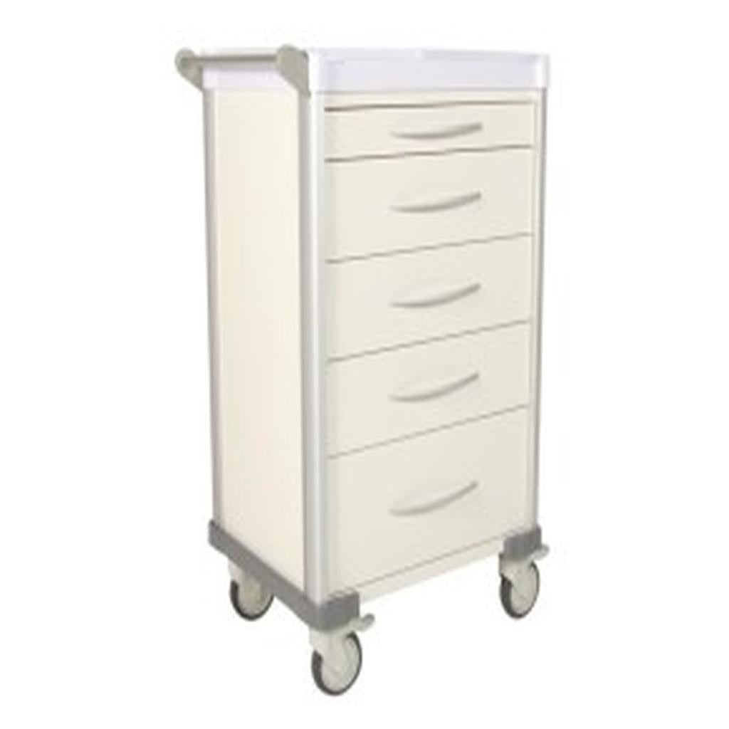 Multi Purpose Cart, Tall, 5 Drawer (1x 75mm, 3x 155mm, 1x 235mm), White, UniCart