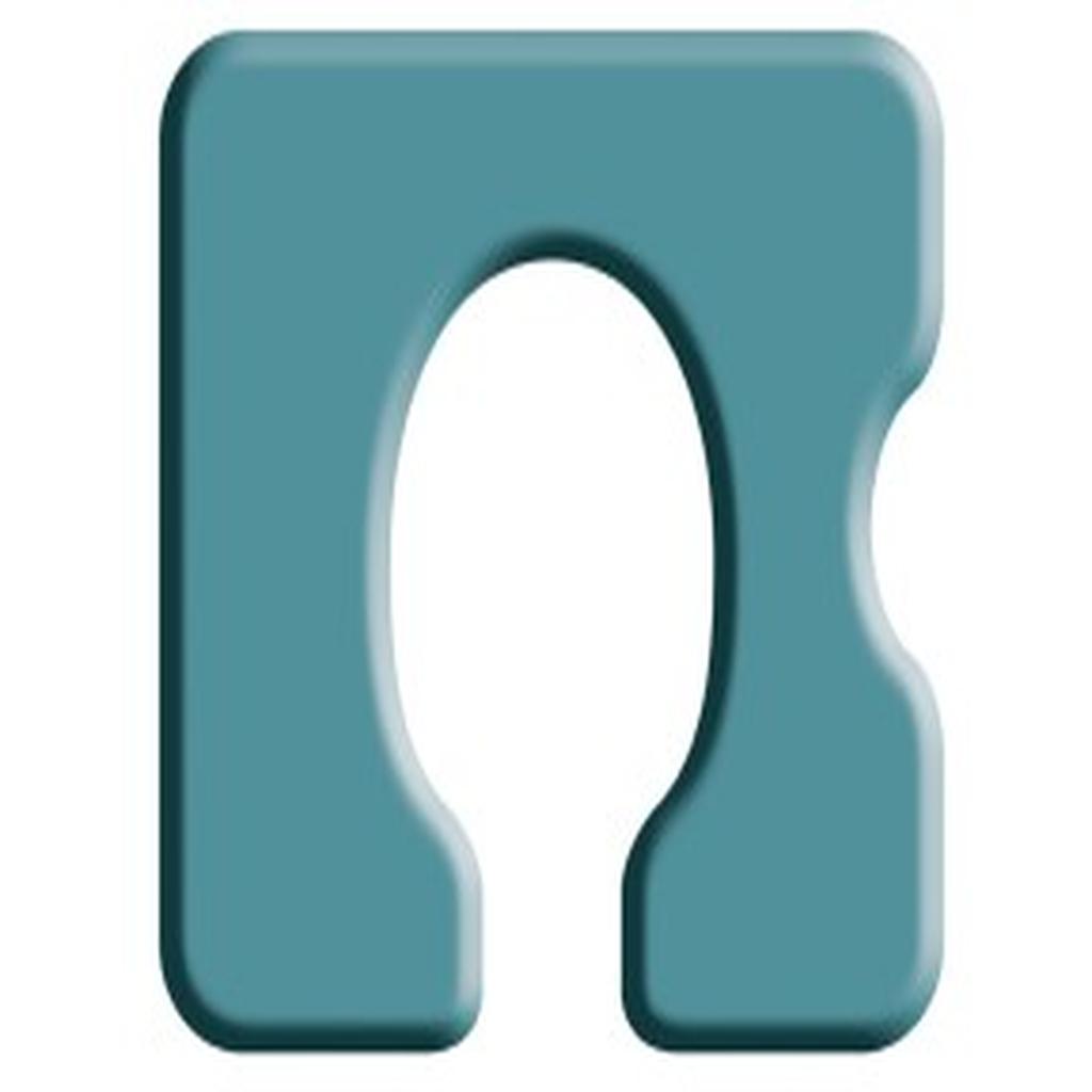 Commode Seat, Pressure Care, 410mm (16in.), Open Front, Narrow Aperture, with Right Indent, Juvo