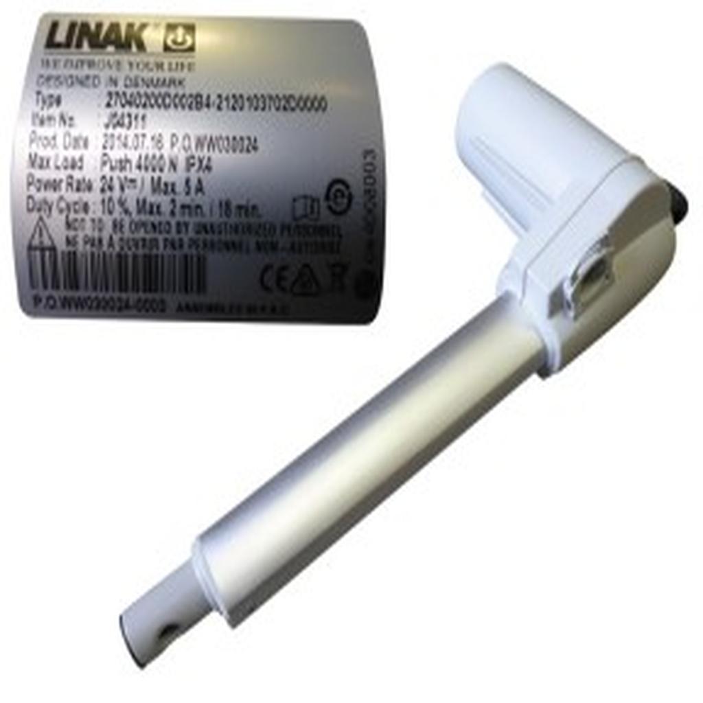 Linear Actuator, 200mm (8in.), Grey, Minifit, Linak LA27, to suit Alrick 2300 Series Bed Backrest