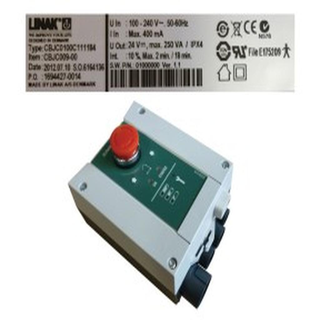 Control Box, 1 Channel, LED Display, Inbuilt Charger, Green, Linak, Jumbo Care, to suit Sonata Manual Legspread