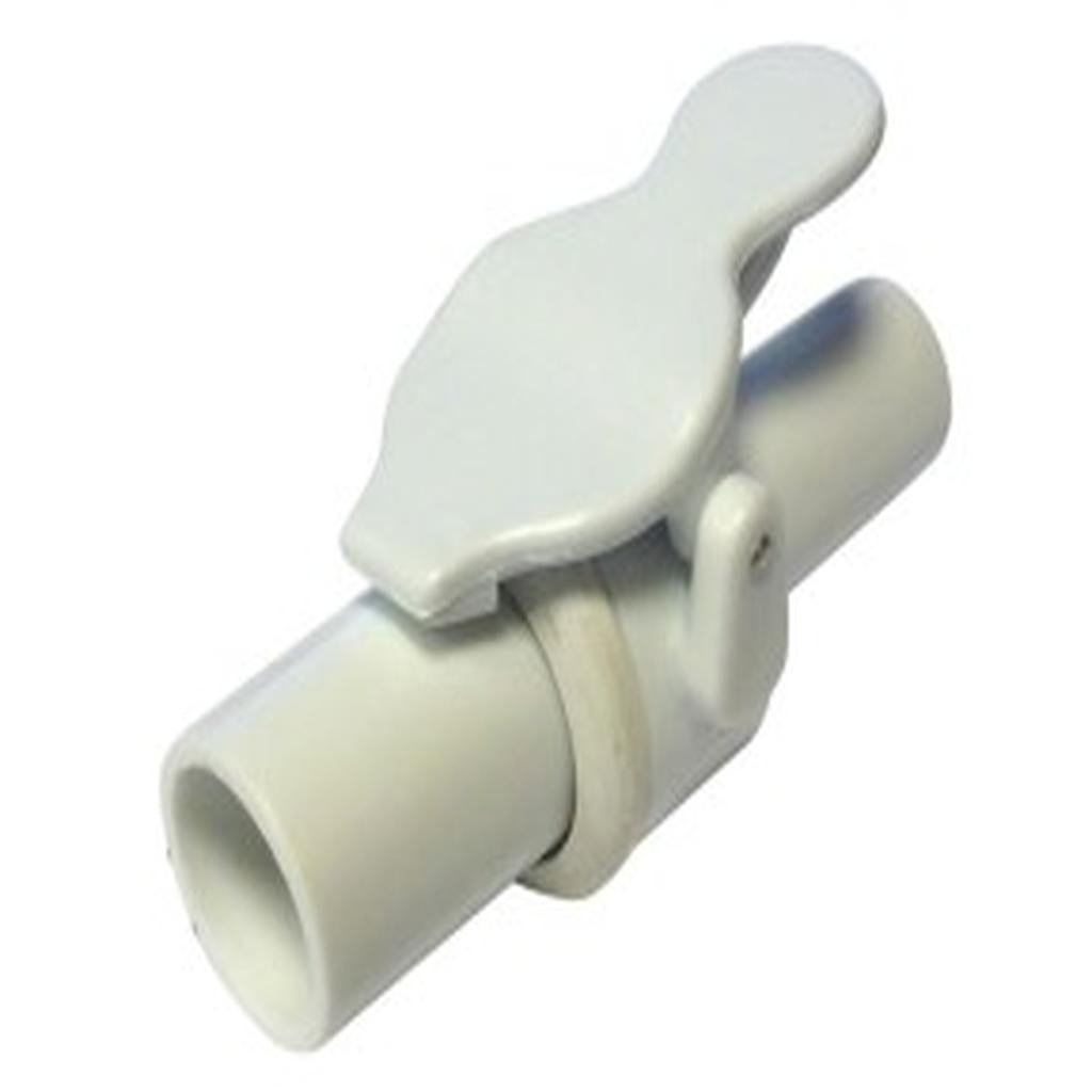 Hose Connector, Male, White, with Clip, Mangar, to suit Pump End