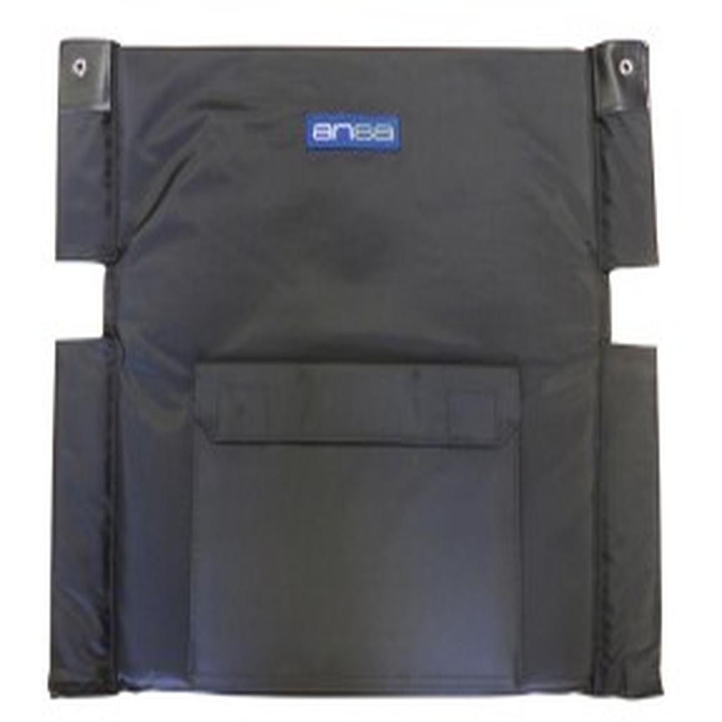 Backrest Upholstery, 510mm (20in.), Nylon, Black, with Pocket, Ansa, to suit Tourer Manual Wheelchair