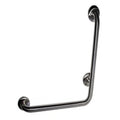 Grab Rail Specialised, Stainless Steel, Multi Hole, Concealed Fixing, 32 x 450 x 450mm, 90 deg. Bend, Left Hand