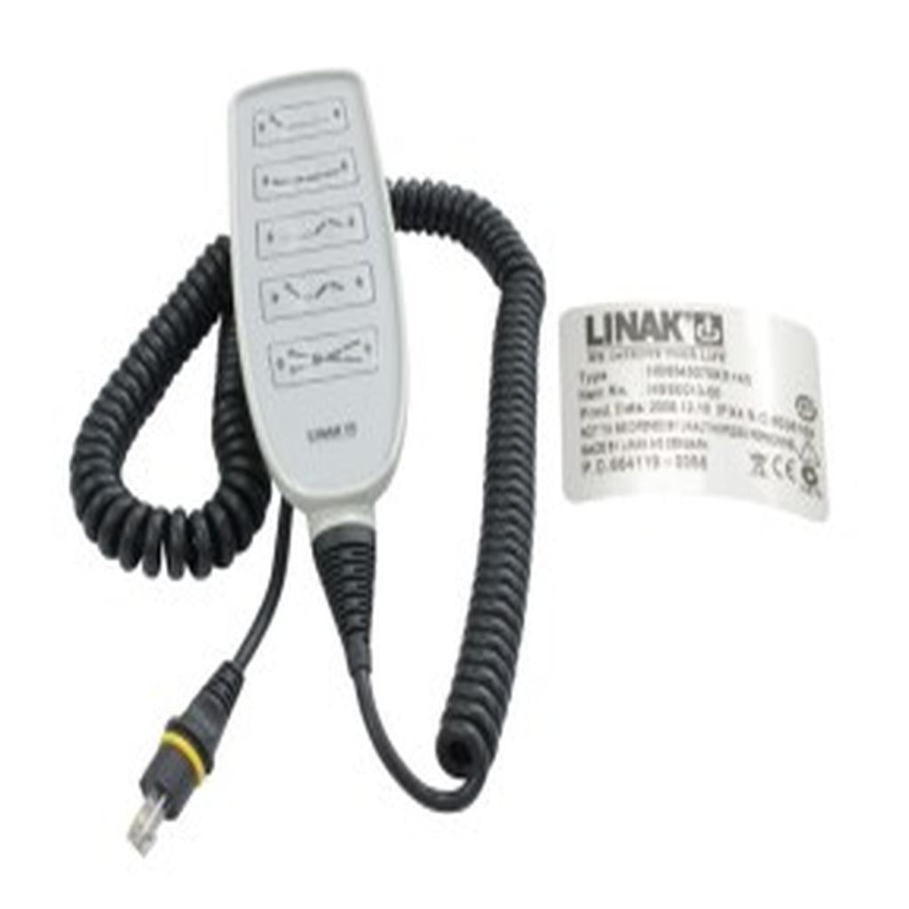 Handset, 10 Button, Grey, 10 Pin Modular (Flat) Plug, Linak HB80