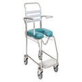 Shower Commode, Attendant Propelled, Sliding Footplate, 410mm, Juvo (SWL 200kg)