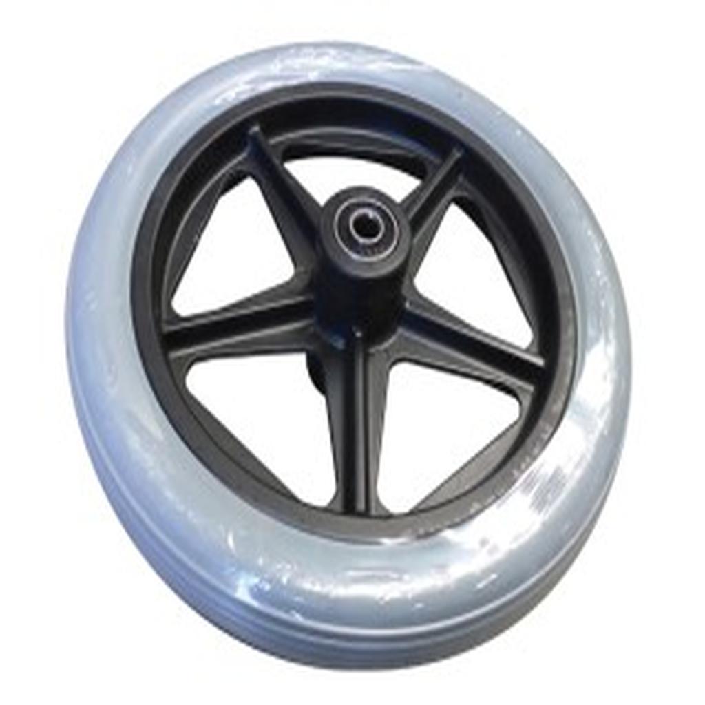 Castor Wheel, Breezy Basix, PU, 200 x 30mm (8 x 1 1/4in.), Grey