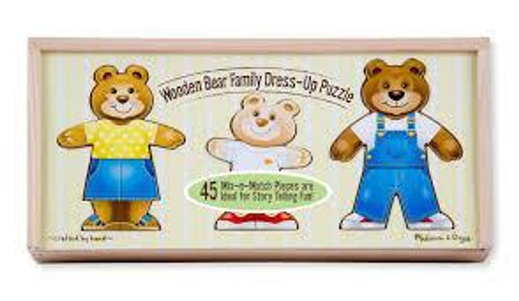 Wooden Bear Family Dress Up