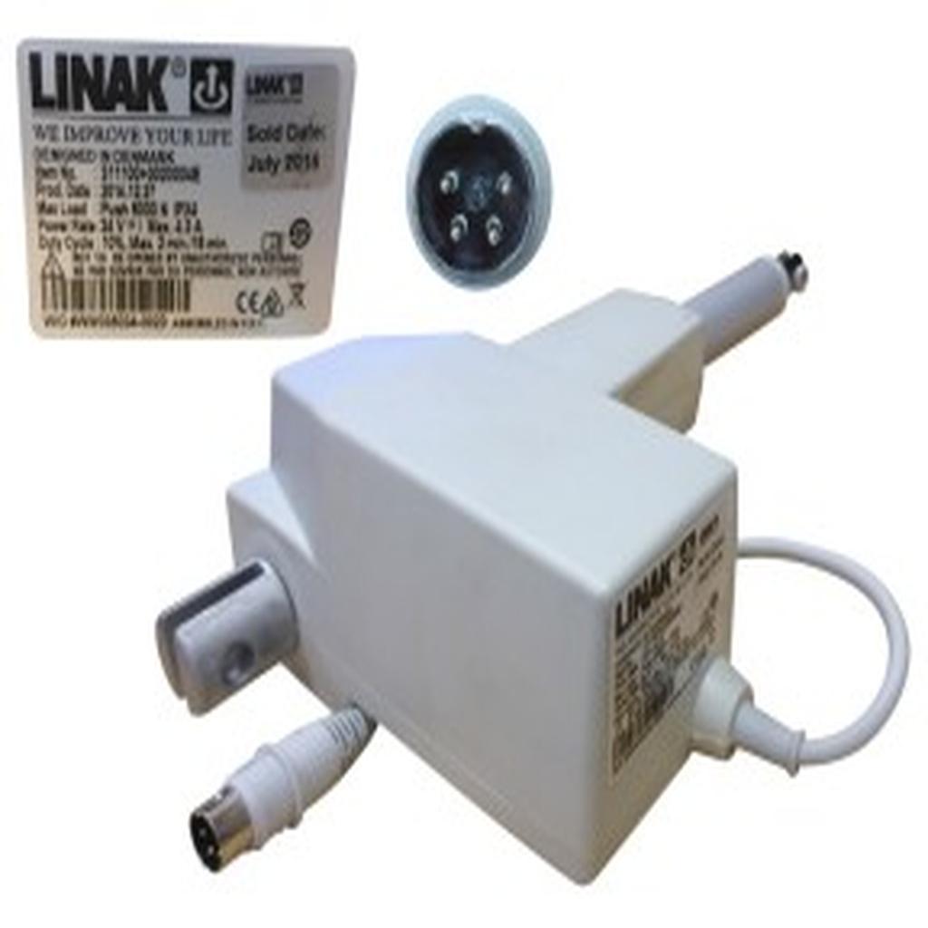 Linear Actuator, 200mm (8in.), Grey, 4 Pin Round Plug, Linak LA31