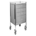 Specialist Trolley, Stainless Steel, 4 Drawer (3x 125mm, 1x 250mm), Juvo