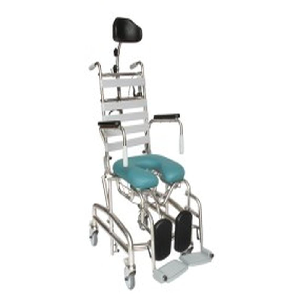 Shower Commode, Tilt in Space, Swing Away Footplate, 410mm, Height Adjustable, Juvo (SWL 200kg)