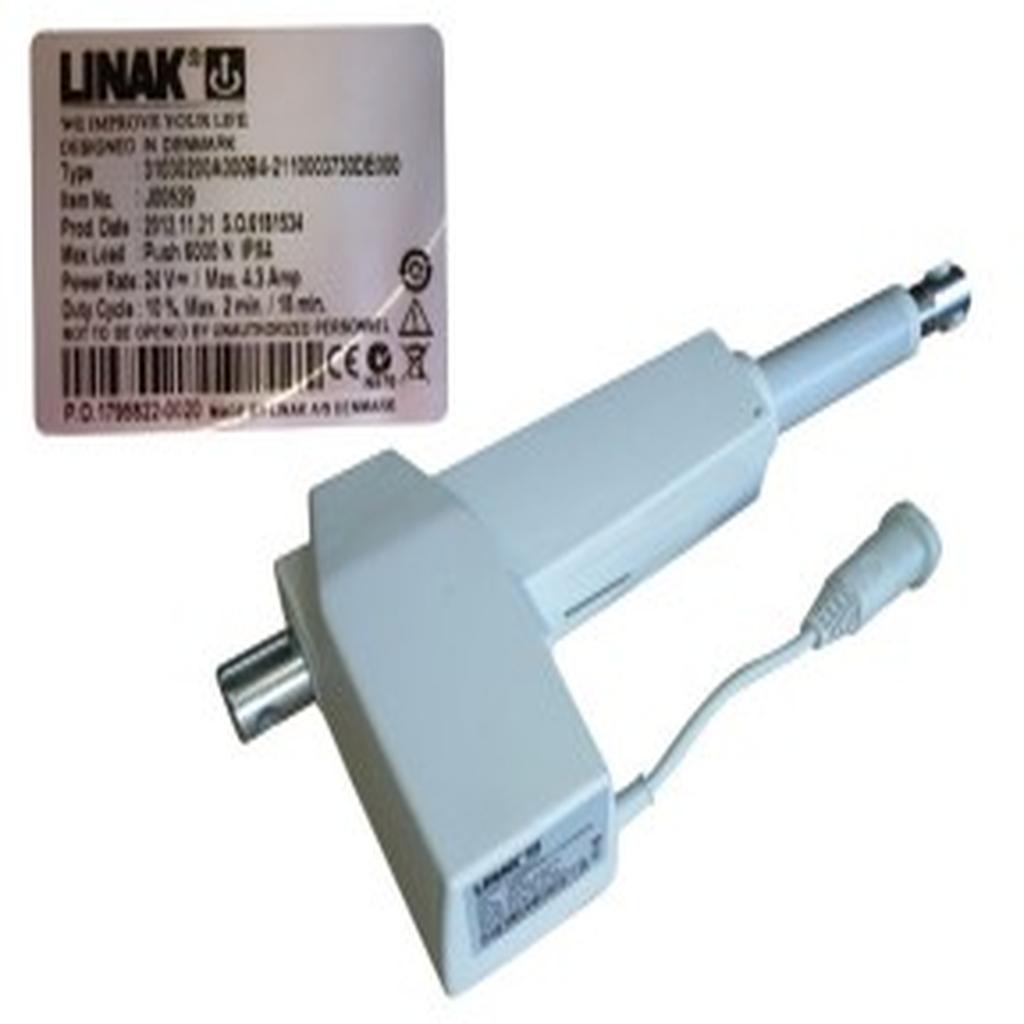 Linear Actuator, 200mm (8in.), Grey, 6 Pin Round Connector, Linak LA31, Alrick 2001 Series Bed