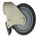 Castor, Braking, 125mm (5in.), Polyurethane, Grey, Alrick, to suit 2001 Series Bed