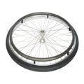Wheel, 610mm (24in.), Spoked, Anodised Hand Rim, with Solid Tyre, Quickie