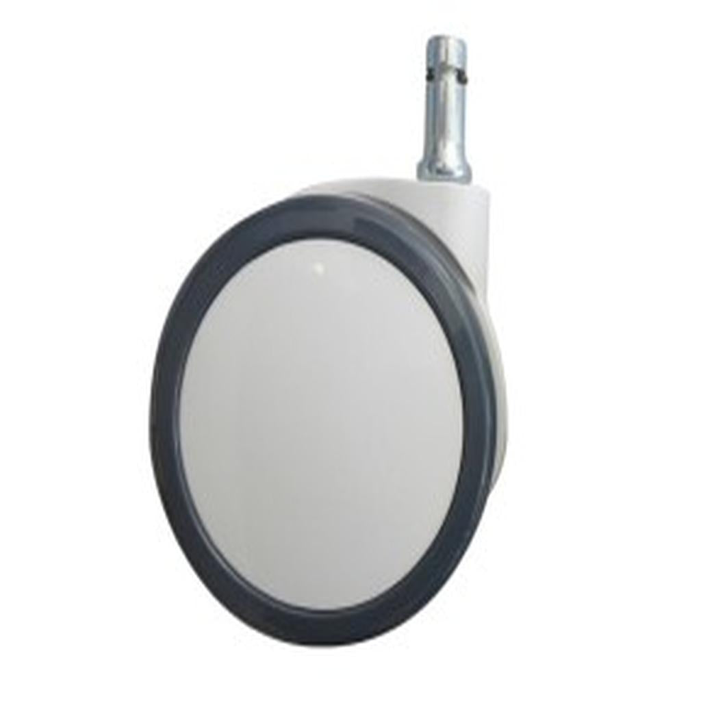 Castor, Non Braking, 75mm (3in.), White, Twin Wheel, with Pintle, Guy Ramond, to suit Novak Chair