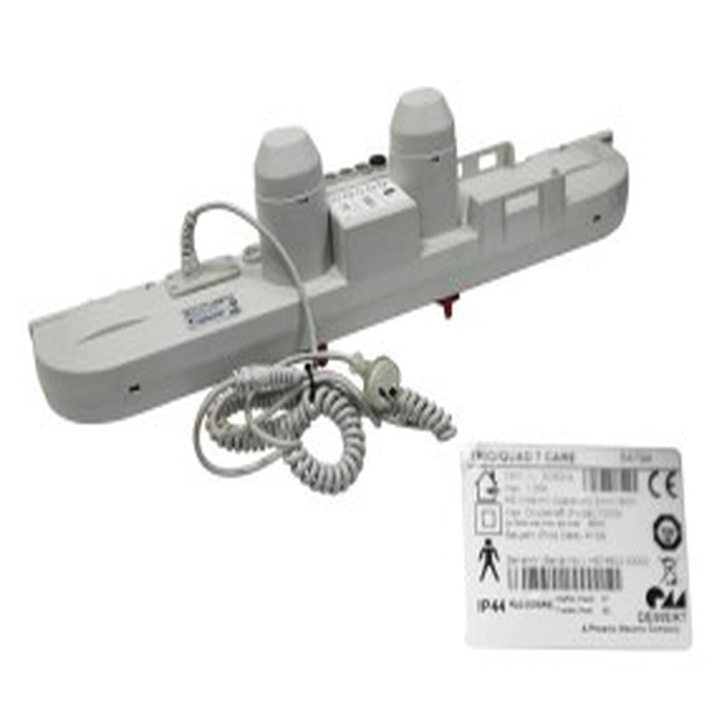 Dual Actuator, 87 / 69mm, Grey, with Mechanical Release, Dewert Trio/Quad 7 Care 64794, to suit Wissner Bosserhoff Nursing Care Bed