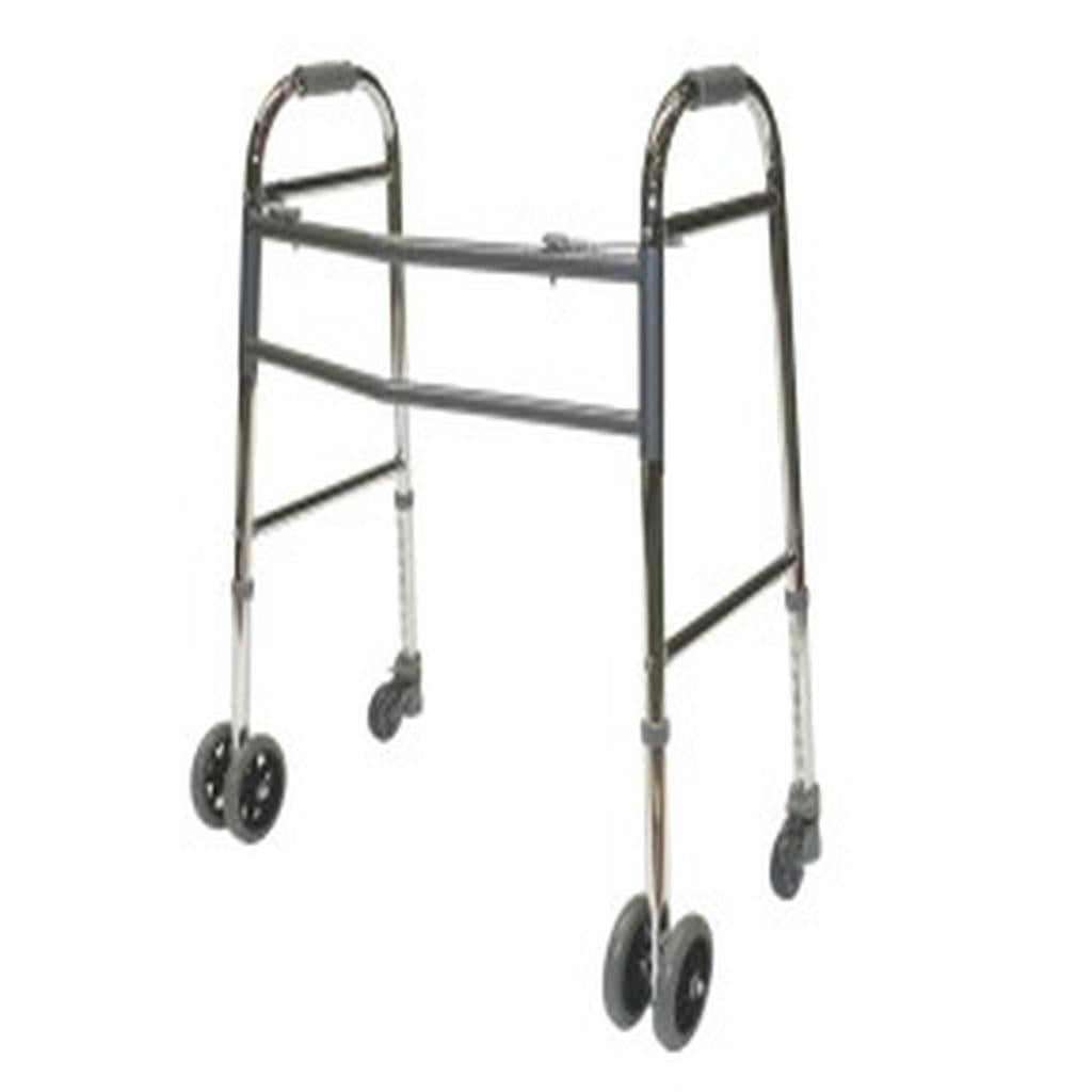 Walking Frame Folding, Extra Care, with Wheels & Push Down Brake, 865-1015mm (Max User Weight 318Kg)