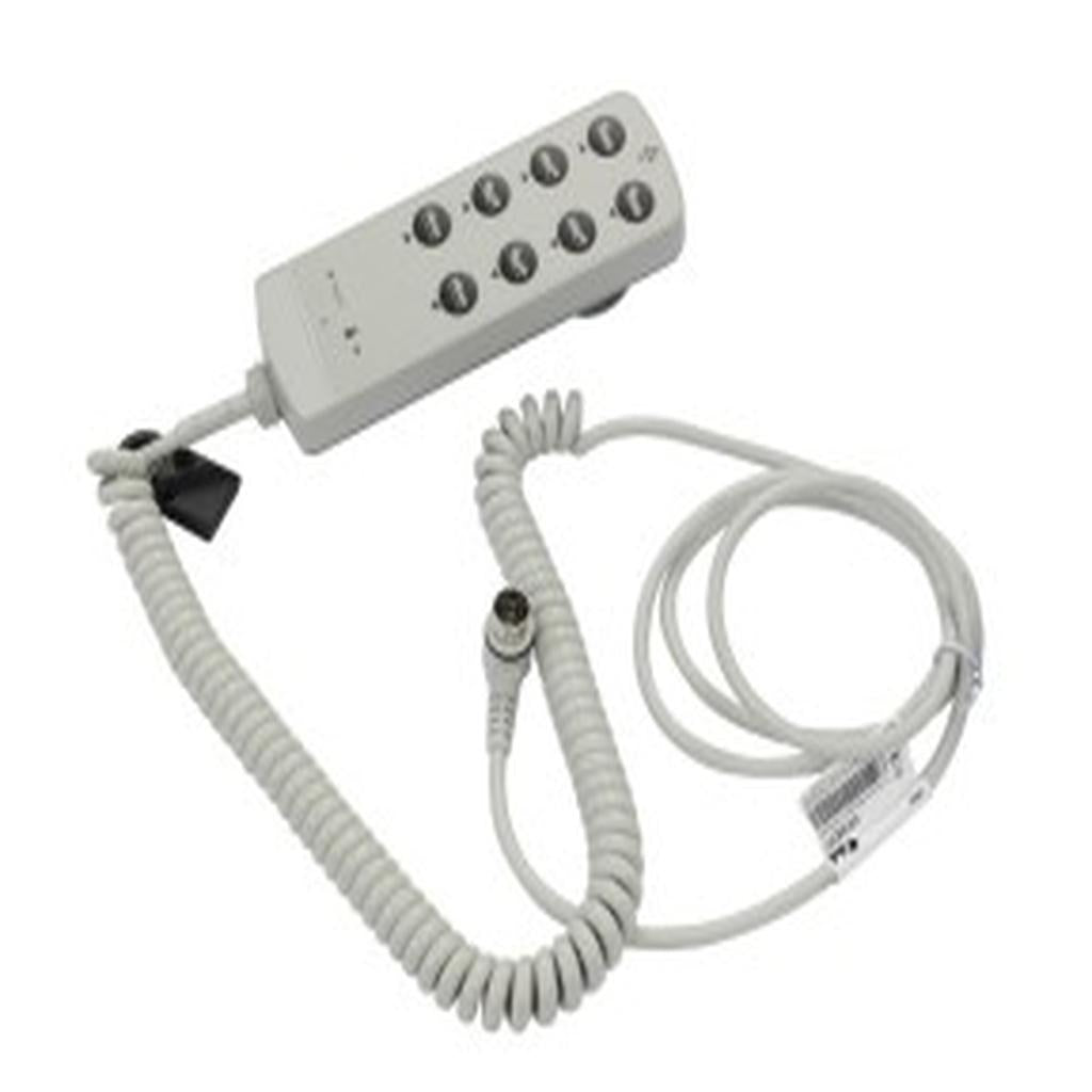 Handset, 8 Button, Grey, 13 Pin DIN (Round) Plug, with Magnetic Lock, Dewert Iproxx SE