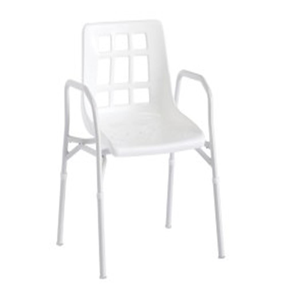 Shower Chair, Extra Care, Aluminium, with Arms, 510mm (SWL 150Kg)