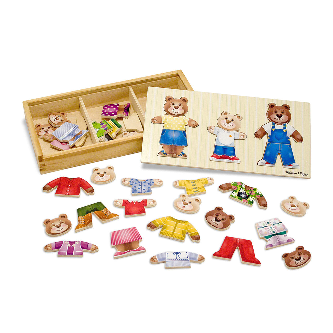 Wooden Bear Family Dress Up