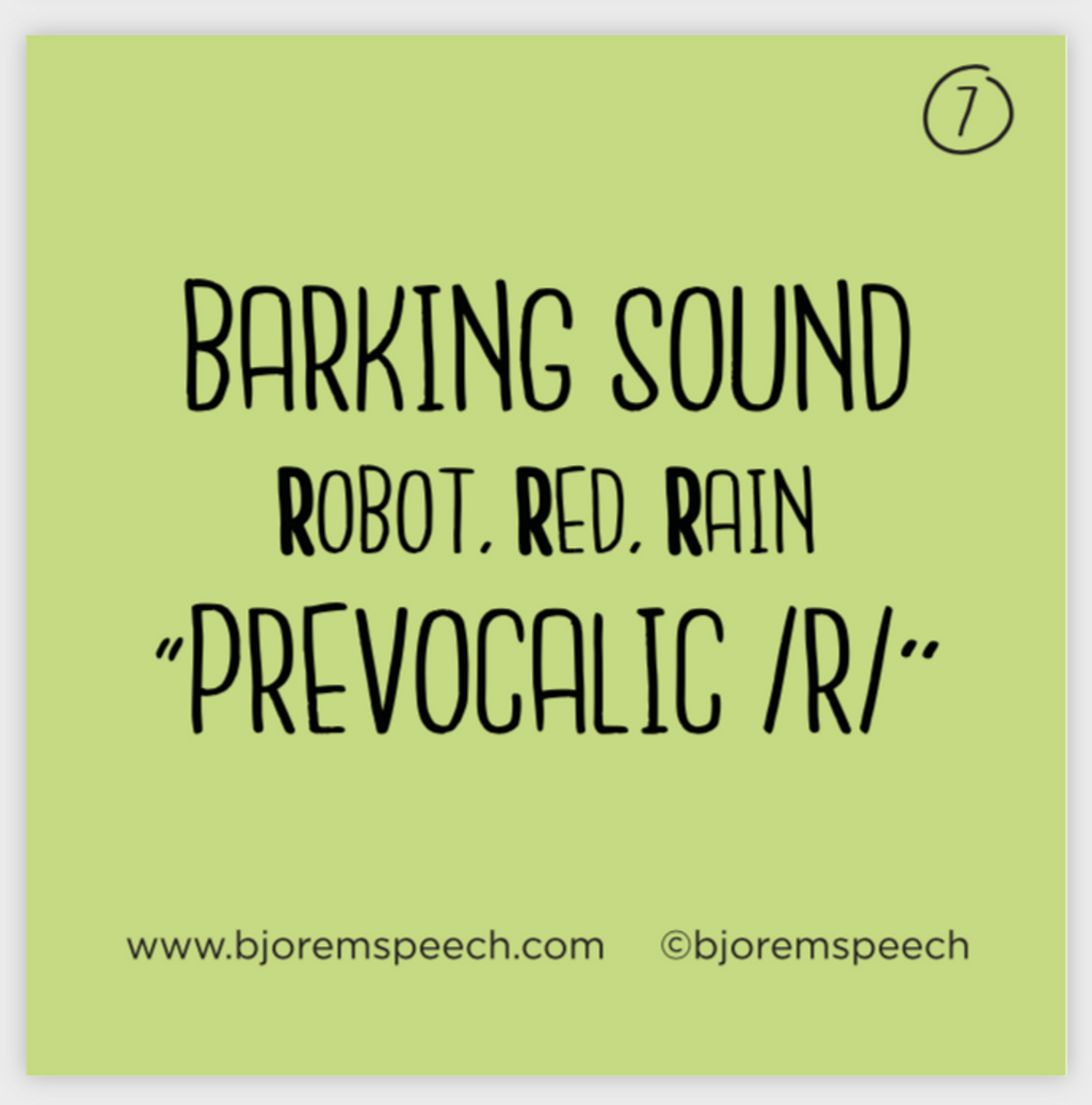 Bjorem Speech Sound Cues R