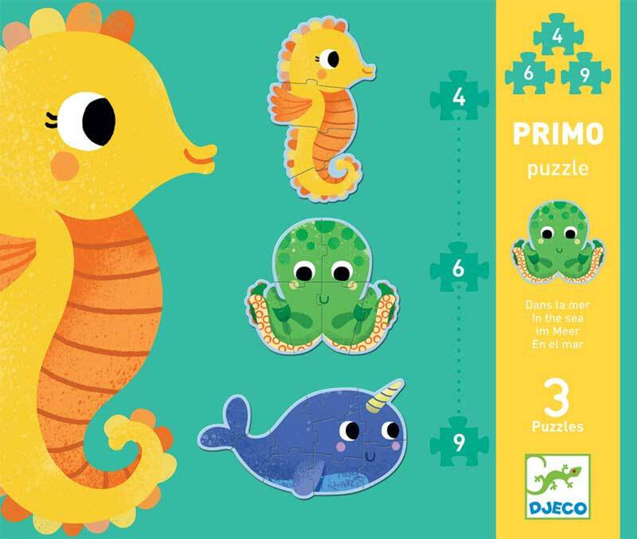 In The Sea - Progressive Puzzle 4, 6, 9piece