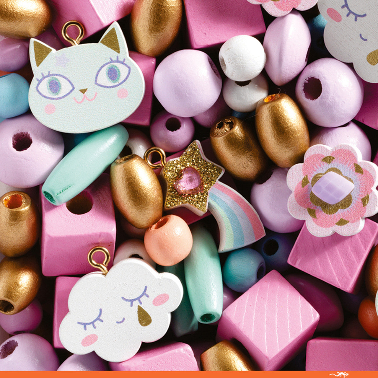 Rainbow Wooden Beads