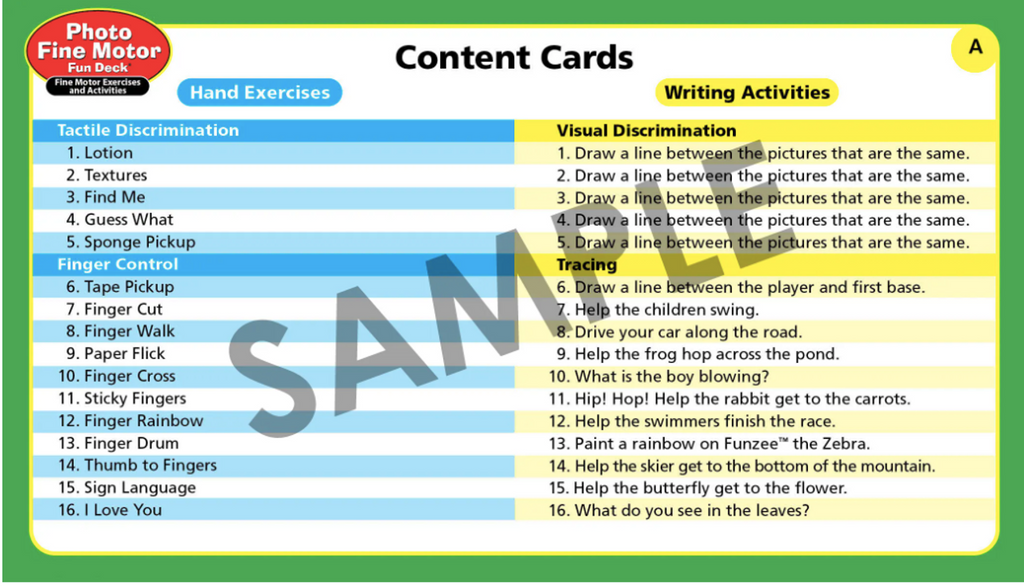 Photo Fine Motor Fun Deck