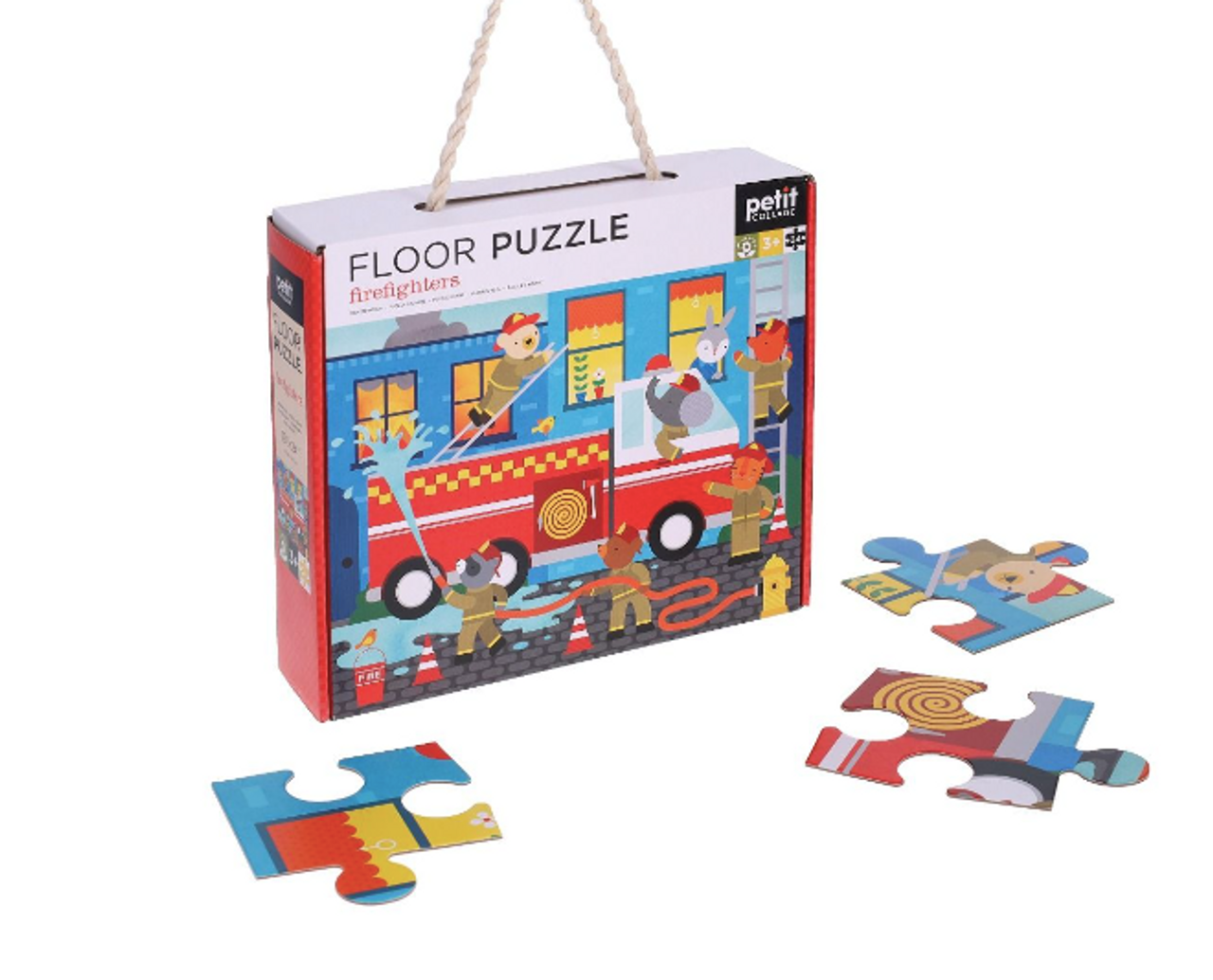 Petit Collage Floor Puzzle - Firefighters