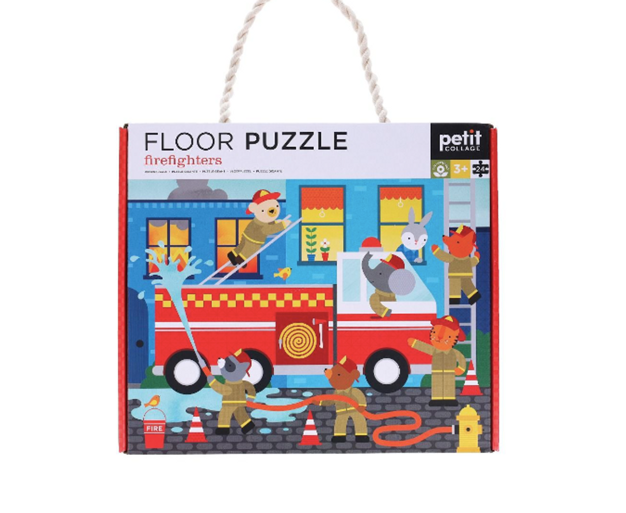 Petit Collage Floor Puzzle - Firefighters