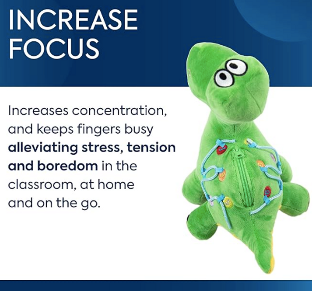 Buckles The Dinosaur Sensory Toy