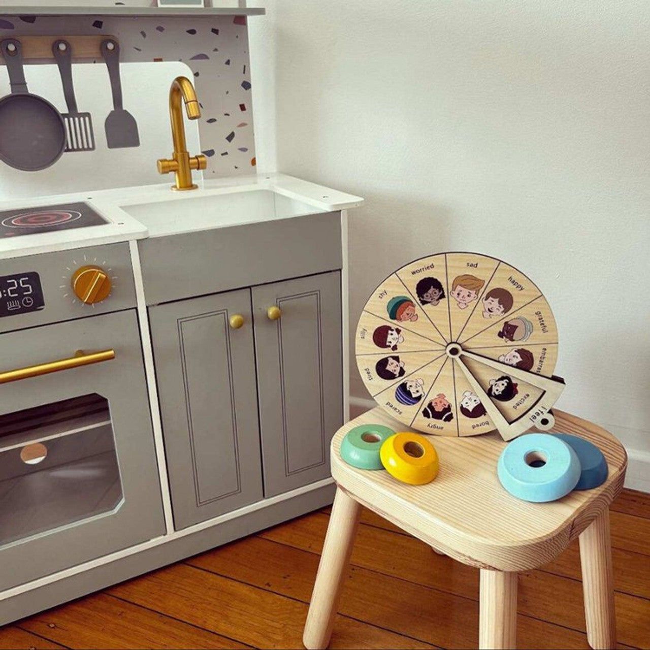 Wooden Wheel of Feelings