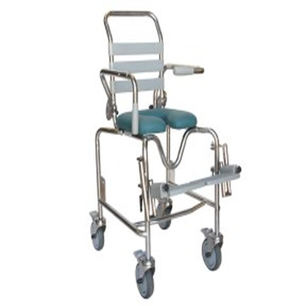 Shower Commode, Attendant Propelled, Swing Away Footplate, 360mm, Juvo, Hybrid (SWL 150kg)