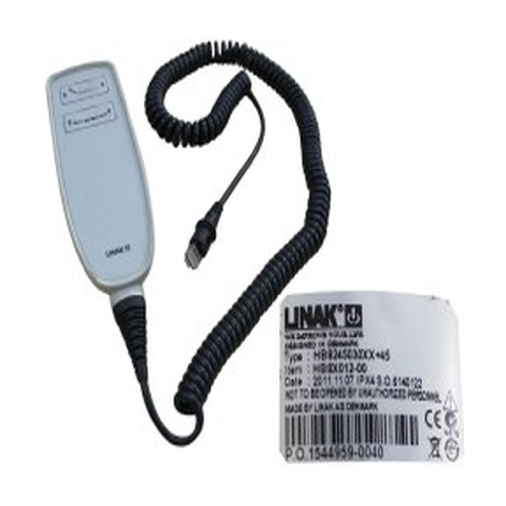 Handset, 4 Button, Grey, 10 Pin Modular (Flat) Plug, Linak HB80