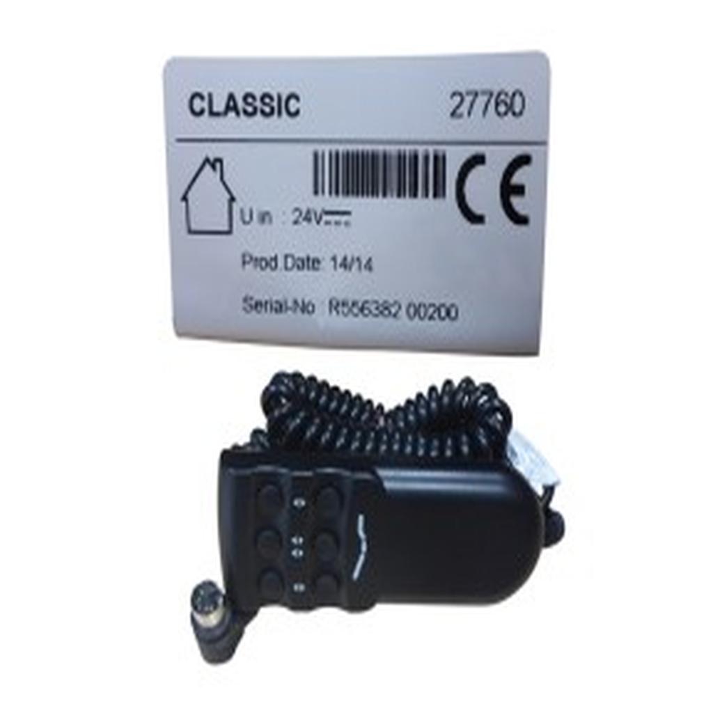 Handset, 6 Button, Black, 5 Pin DIN (Round) Plug, Dewert Classic