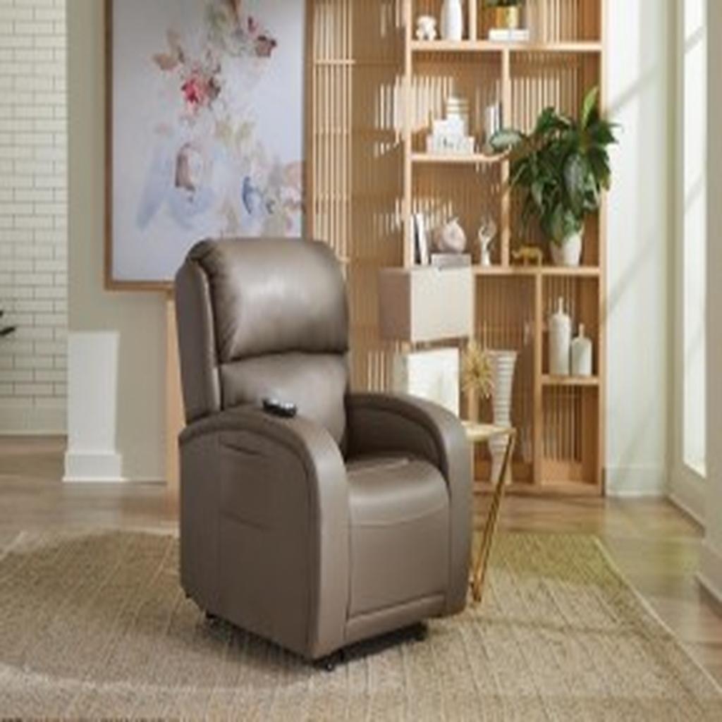 Lever Recliner Chair, Ashley Tall, with Chaise, Yellow Grade Fabric